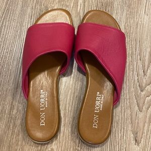 Don Uorri Pink Leather Slides